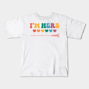 Lesbian Couple Matching She's Mine I'm Hers Gift For Men Women Kids T-Shirt